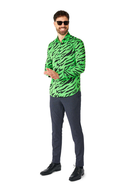 Zielona koszula męska Tiger <tc>OppoSuits</tc>