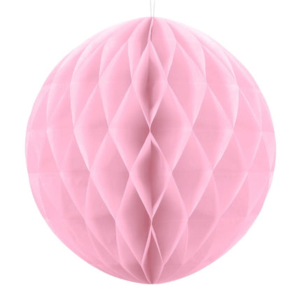 Kula w kształcie plastra miodu jasnoróżowa 20 cm