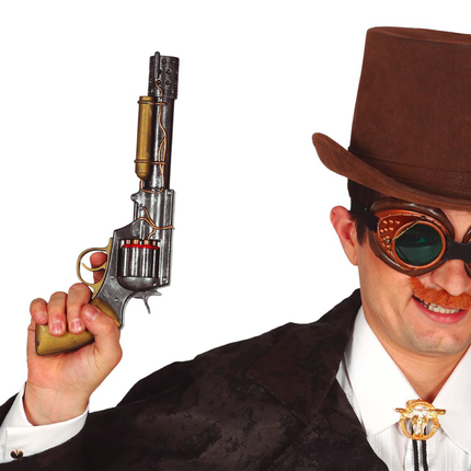Steampunkowy rewolwer 30 cm