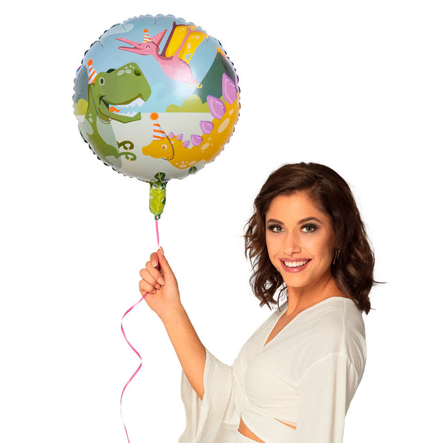 Balon helowy Dino 45 cm pusty