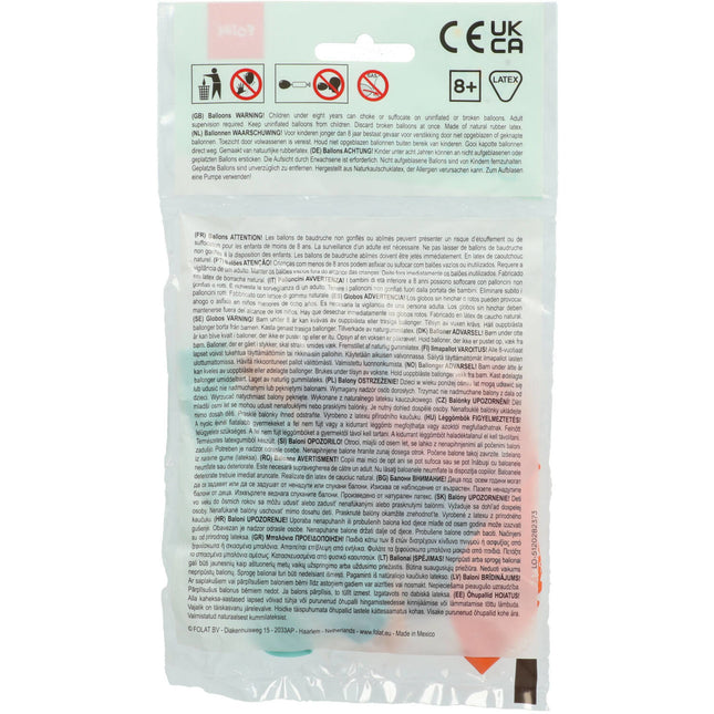 Balony 70 lat kolorowe 23cm 8szt