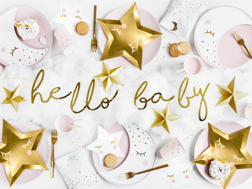 Girlanda urodzinowa Hello Baby Gold 70 cm