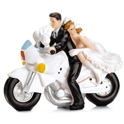 Topper na tort Para Ślubna Motocykl 11,5cm