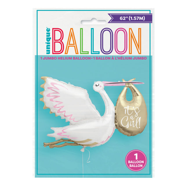 Balon helowy Bocian To Dziewczyna 1,57 m pusty