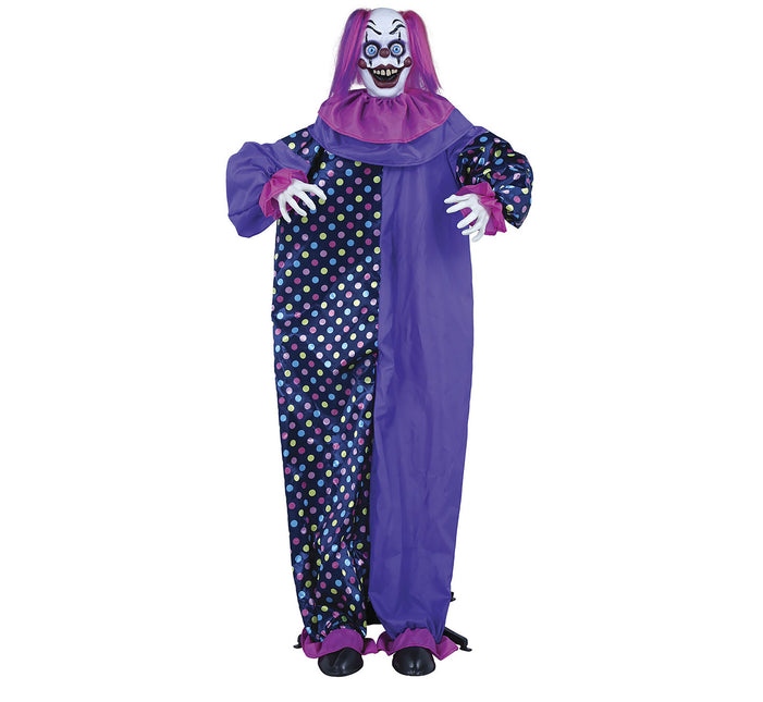 Halloweenowa lalka klaun ze światłem i dźwiękiem 1,6 m