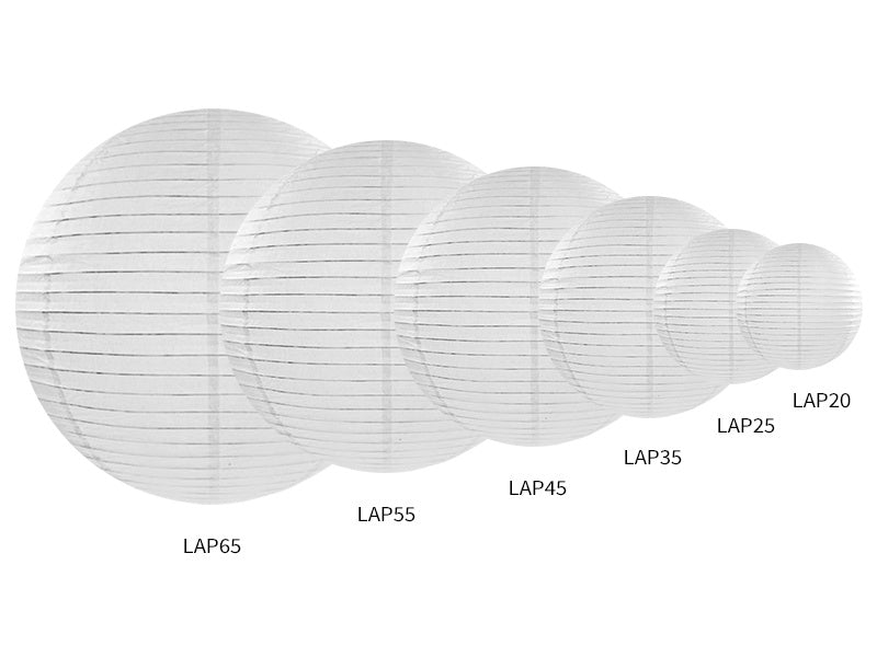 Biała latarnia okrągła 20 cm