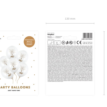 Balony komunijne 27cm 6szt
