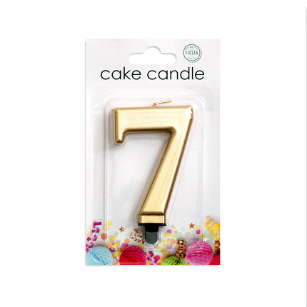 Świeczka 7 Years Gold Metallic 8cm
