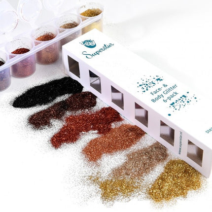 Kolorowy brokat Steampunk Fine 6szt