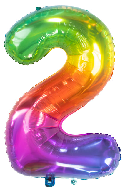 Balon foliowy Figurka 2 Rainbow XL 81cm pusty