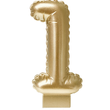 Balon foliowy świeca złoty 1 10cm