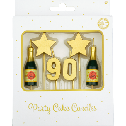 Świece 90 Years Champagne 17,5 cm