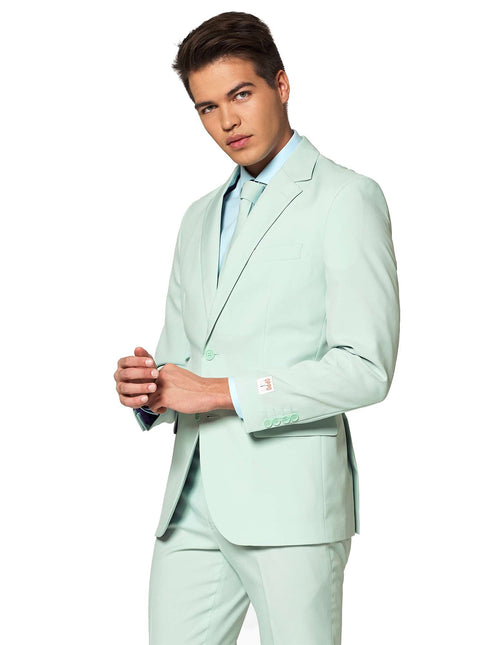 Miętowy zielony garnitur męski <tc>OppoSuits</tc>