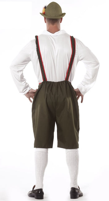 Ciemnozielone Lederhosen dla mężczyzn
