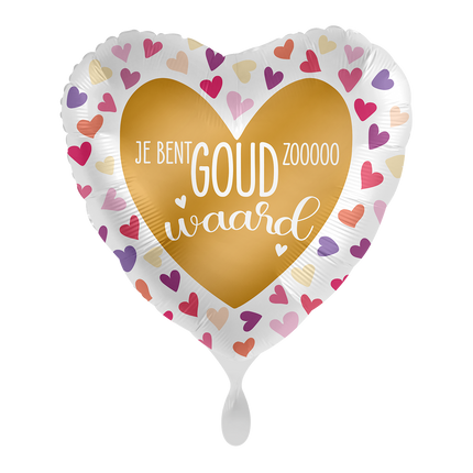 Balon helowy Gold Worth pusty 43 cm