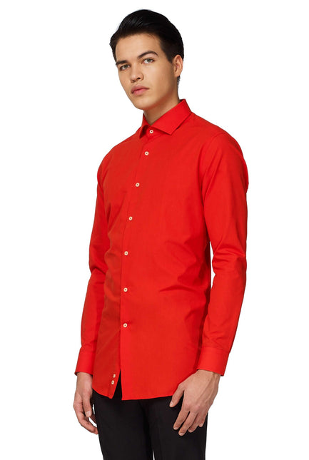 Czerwona koszula męska <tc>OppoSuits</tc>