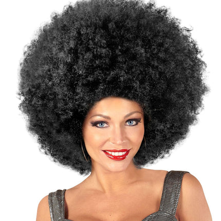 Czarna peruka afro maxi