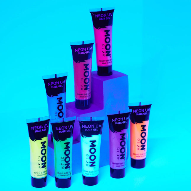 Moon Glow Neon UV żel do włosów biały 20ml