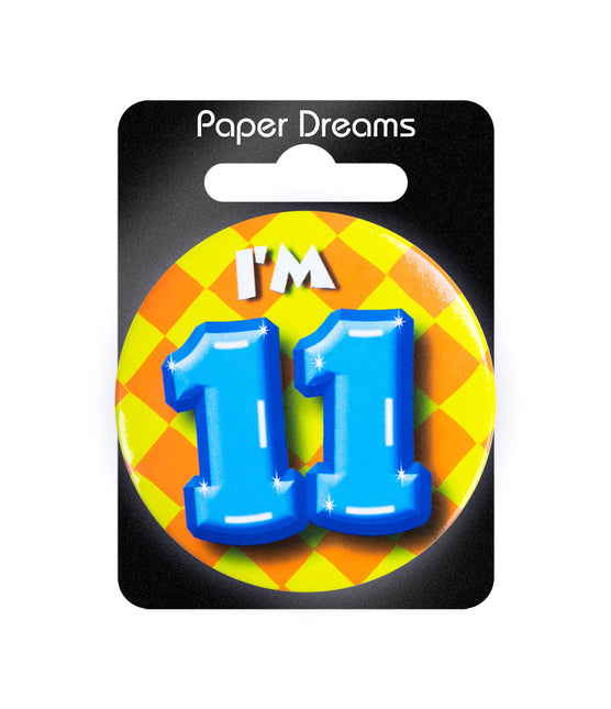 Jestem 11 Button 11 Years 5,5cm