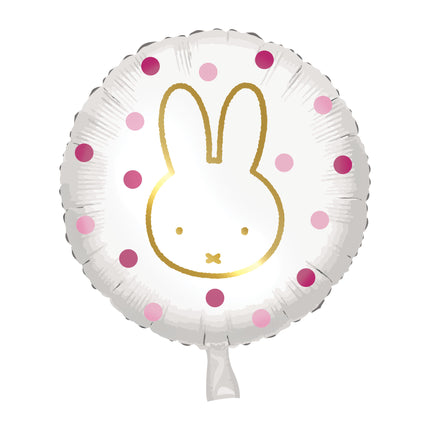 Balon helowy Miffy różowy pusty 45 cm