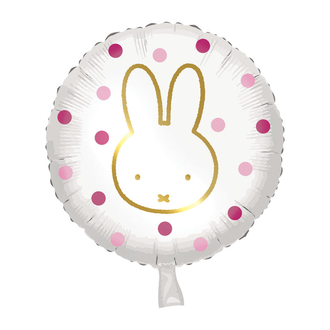Balon helowy Miffy różowy pusty 45 cm