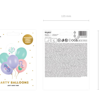 Balony syrenki 30cm 6szt