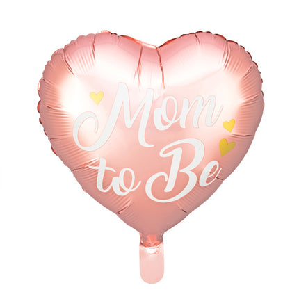 Balon helowy Serce Mamy Być Różowy Pusty 35cm