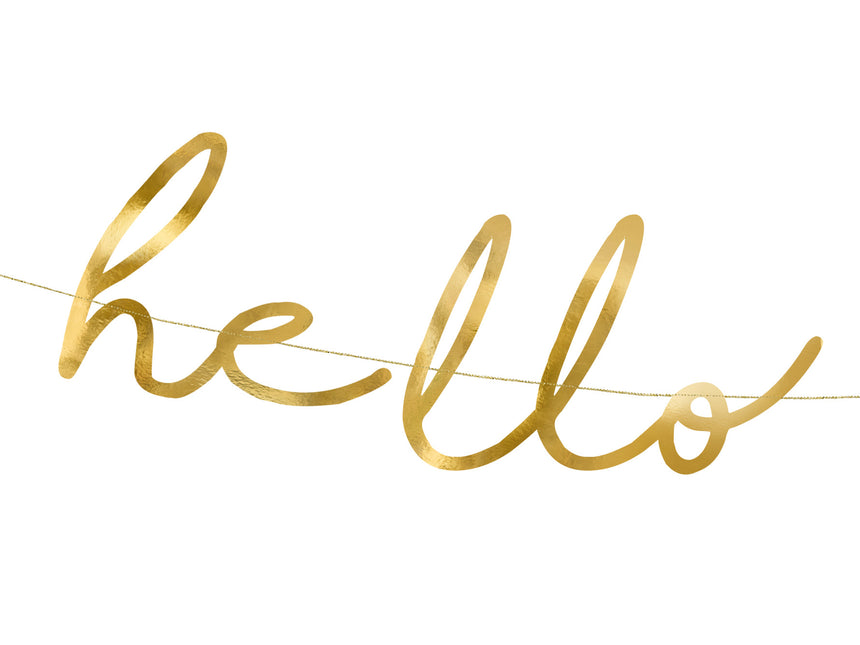Girlanda urodzinowa Hello Baby Gold 70 cm