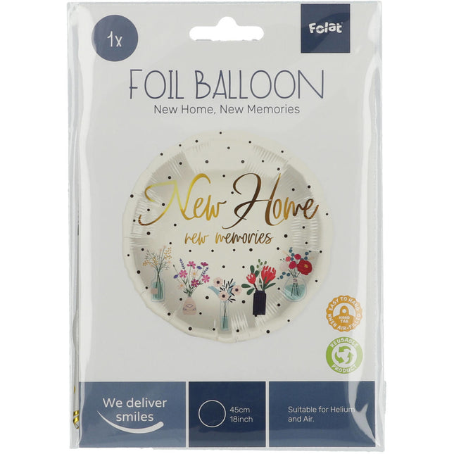 Balon helowy New Home Flowers Pusty 45cm