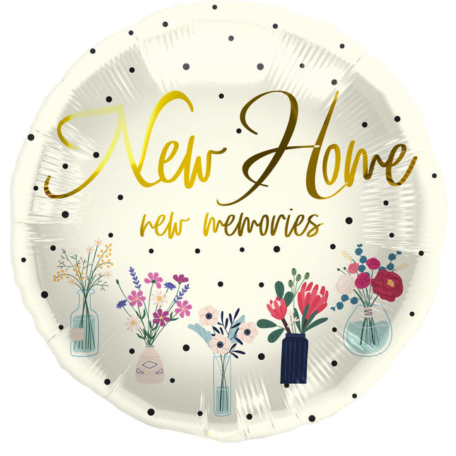 Balon helowy New Home Flowers Pusty 45cm