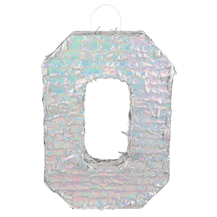 Srebrna Pinata 0 Rok Holograficzna 40cm