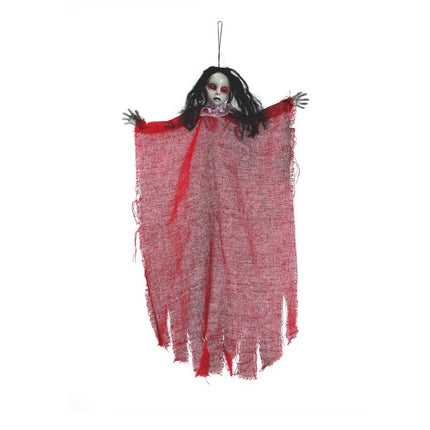 Lalka na Halloween czerwona 60 cm