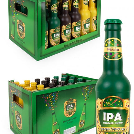 Wyrzutnia konfetti w butelce piwa Ipa