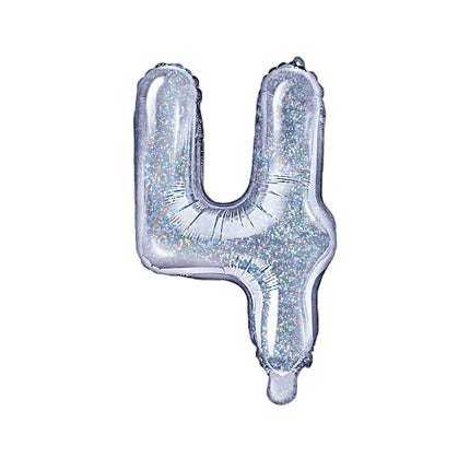 Balon foliowy Figurka 4 Holograficzny 35cm
