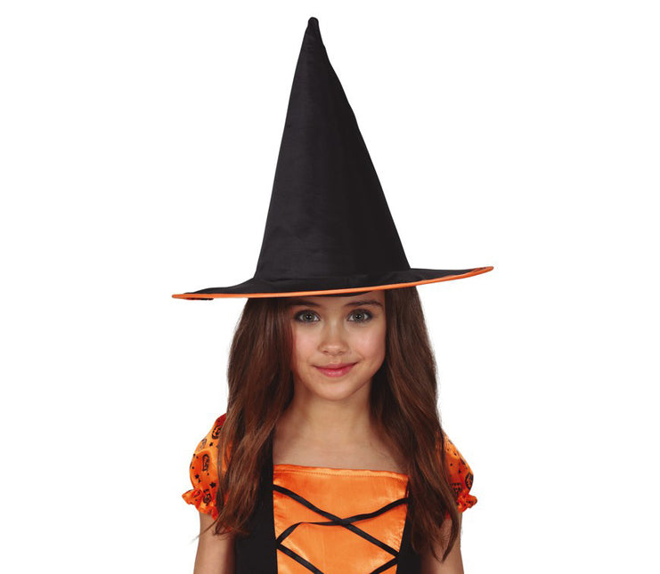 Halloweenowy kapelusz czarownicy dla dziecka pomarańczowy
