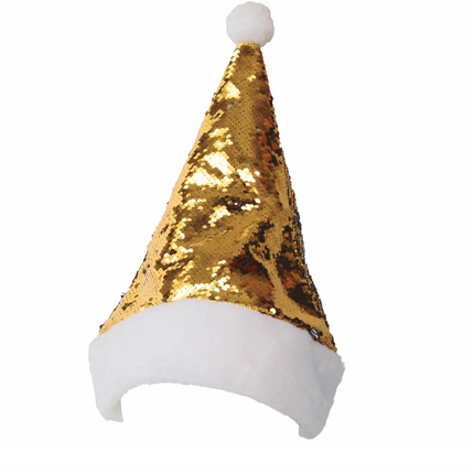 Czapka Mikołaja w kolorze złotym
