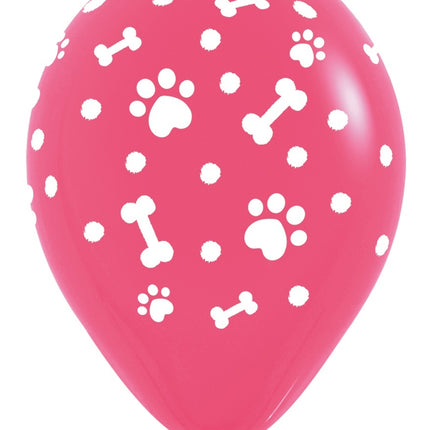 Balony Paw Prints Girl Mix 30cm 25szt