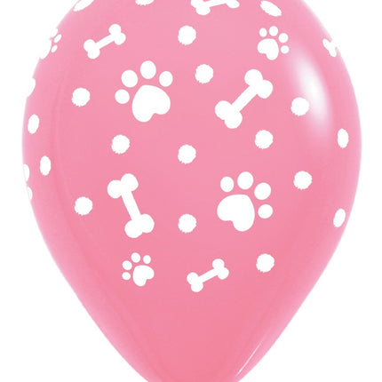 Balony Paw Prints Girl Mix 30cm 25szt