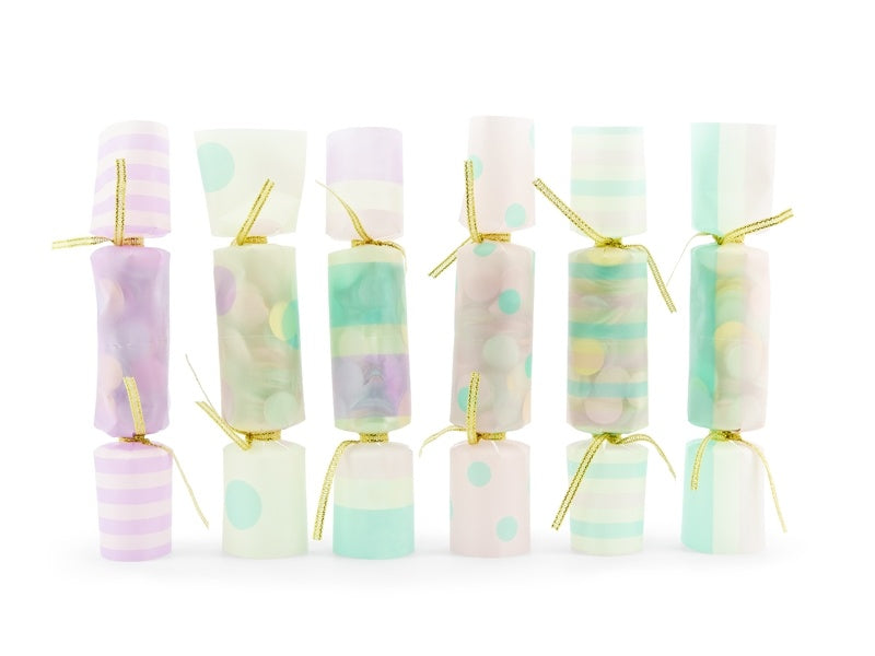 Konfetti Popper Pastel 17cm 6szt