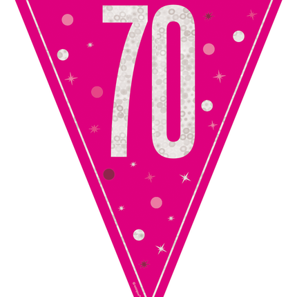 70-letnia girlanda różowa 2,5 m