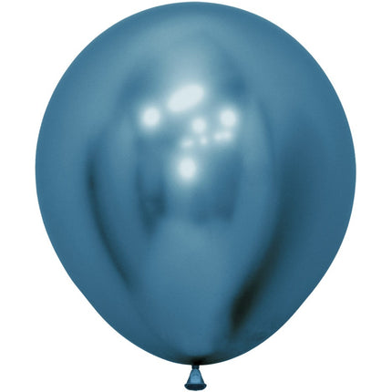 Ciemnoniebieskie balony metaliczne 45 cm 6 szt