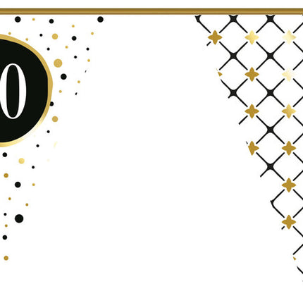 Girlanda 40 Years Gold Black 6m
