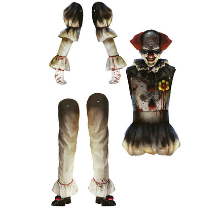 Halloweenowa lalka klaun 1,8 m