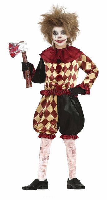 Kostium Klauna Horrora na Halloween dla dziecka czerwony