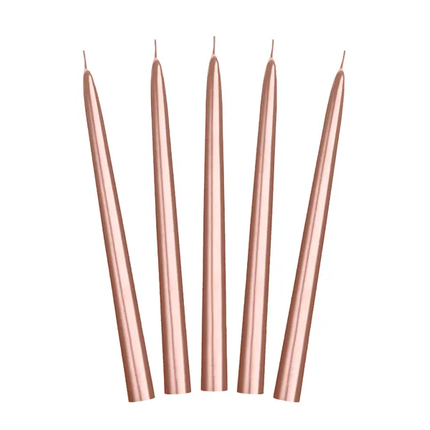 Świece Rose Gold Metallic 24cm 10szt