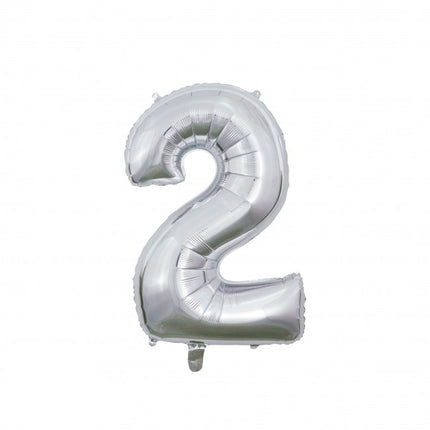 Balon foliowy Figurka 2 Srebrny 66cm