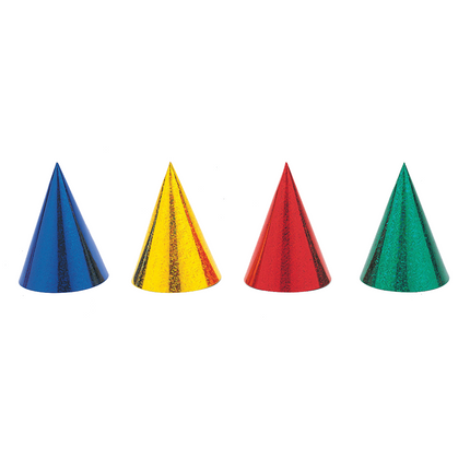 Kapelusze imprezowe kolorowe 15cm 8szt