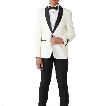 Nastolatek w białym smokingu <tc>OppoSuits</tc>