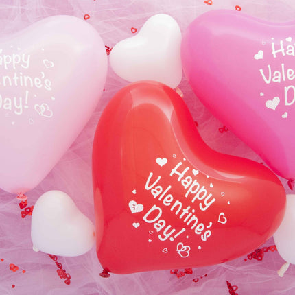 Balony Serce Happy Valentine Mix 30cm 50szt