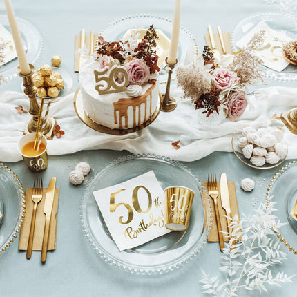 Talerze 50 Years Gold 20cm 6szt
